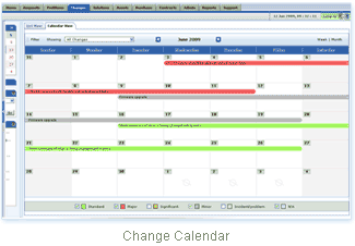 IT Help Desk Software-Change Calendar